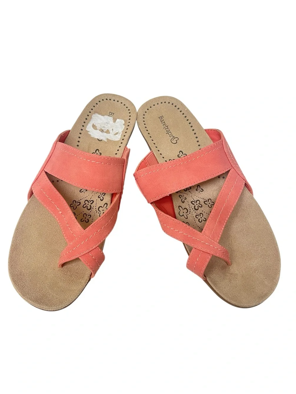 BareTraps Coral Cross-Strap Slide Sandals